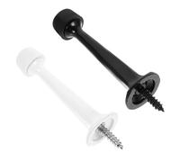 Healeved Fermaporta da Muro Pesante Base Larga Fermaporta Antiscivolo in Materiale Placcato Protezione da Parete per Maniglia Porta Set 2 Pezzi per Ambienti Domestici e Colore Casuale