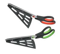 Healeved Forbici da Pizza Resistenti Multifunzionali in Acciaio Inossidabile 2 Pezzi con Paletta Integrata e Taglio Preciso e Facili da Pulire per Serate Pizza in Cucina