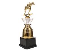 Healeved Golden Horse Racing, Coppa del in plastica con Base Nera | Coppa per il del Derby, premio per cavalli con base per la collezione di souvenir delle corse all'aperto.