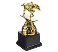 Healeved Golden Horse Racing, Coppa del in plastica con Base Nera | Coppa per il del Derby, premio per cavalli con base per la collezione di souvenir delle corse all'aperto.