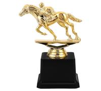 Healeved Golden Horse Racing, Coppa del in plastica con Base Nera | Coppa per il del Derby, premio per cavalli con base per la collezione di souvenir delle corse all'aperto.