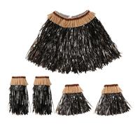 Healeved Gonna Hawaiana Foglia di Hula di Fascia per Gambe e Bracciale Decorazioni per Feste Tema Hawaiano Costume da Spettacolo per Festa Luau