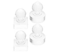 Healeved Kit 4 Pezzi Stampi per Ombretto Timbro e Pressa in Plastica, Strumento Compatto la Riparazione Fai da Te di Polveri Trucco Occhi, per Uso Domestico e Viaggi