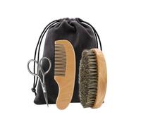 Healeved Kit Completo Per La Della Barba Set Di Strumenti Da Barbiere Per La Rasatura E Lo Styling Della Barba Forbici Pettine Spazzola E Borsa Portaoggetti Per Uomo