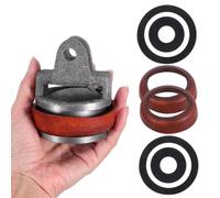 Healeved Kit di pompe manuali per pozzi in metallo pressofuso, parti della pompa dell'acqua manuale con guarnizioni in pelle per giardino e riparazione all'aperto, set di ricambio 1 pistone, 2 tazze
