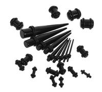 Healeved Kit Dilatatori Auricolari in Acrilico 23pcs Espansore Auricolare Conico Allungamento Orecchie Facile e Misure 2mm-32mm Per Piercing e