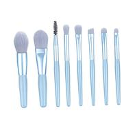 Healeved Kit Pennelli Trucco Da 8 Pezzi in Setole Dense, Pennello Per Cipria Professionale Manico in Legno Opaco Azzurro Chiaro, Per Make up Quotidiano e Donne Appassionate Di Cosmetici