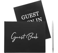 Healeved Libro degli Ospiti per Matrimoni Set Piccolo Pagine Ampie e Design Unico Album Fotografico per Ospiti e Libro dei Messaggi Carta e Materiale Plastico Sicuro per Firme e Note