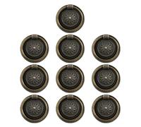 Healeved Maniglie per Mobili in Lega di Zinco Stile Retrò Set da 10 Pezzi Colore Bronzo Antico Maniglioni per Cassetti e Armadi Adatti per Cucina e Bagno Design Vintage Resistente e