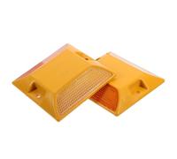 Healeved Marcatori per Vialetti Riflettenti in Plastica Giallo-Bianco Set 2 Pezzi Segnaletica Stradale di Emergenza per Marciapiedi e Vialetti Visibilità Notturna per Sicurezza Stradale