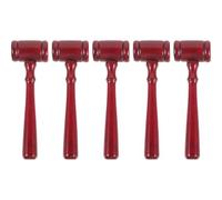 Healeved Martelletto Giocattolo in Legno Set da 5 Pezzi per Gioco di Ruolo Bambini, Mini Martelli Giudice Sicuri per Coordinazione Occhio-mano e Destrezza, Idea Regalo per Bimbi Maschi