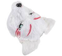 Healeved Maschera da Lupo Soffice e Facile da Indossare in Pvc e Lana Mezza Faccia con Apertura Realistica per Uomo per Feste in Maschera e Halloween