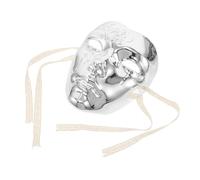 Healeved Maschera Steampunk Argento in Abs per Cosplay Uomo e Feste a Tema, Design Punk Cyborg Comfort Eccezionale e Versatilità Multi-scena