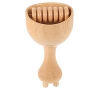 Healeved Massaggiatore Coppetta Legno Con Rulli Per Terapia Manuale Strumento Per Massaggio Corpo e Rilassamento Per Schiena e Glutei Legno Resistente e Leggero Per Uso Domestico e Viaggi