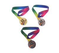 Healeved Medaglia per maratoneti da 3 Pezzi: medaglia Premio per la Corsa in Pista con Nastro da Collo - Premio Atletico per la Corsa in Pista, riconoscimento del in Oro/Argento/Bronzo