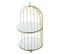 Healeved Mensola a Specchio Borse Della Spesa Riutilizzabili Gabbia Decalcomanie Squisite Pacchetti Pendenti Artificiali Collana Scatolata Decorazione Decorazione Mini Ferro Da Stiro Golden