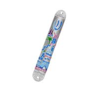 Healeved Mezuzah Ebraica in Metallo Pergamena, Decorazione Religiosa per Lato Porta, Design Antico Compatto per Arredamento Casa e Protezione Spazio Domestico
