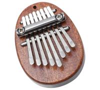 Healeved Mini Kalimba a 8 Tasti in Legno e Acciaio Inox, Pianoforte a Pollice Portatile per e Principianti, Strumento Musicale Ergonomico per Casa e Pratica Musicale