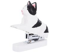 Healeved Mini Spillatrice Portatile in Legno a Forma di Gatto, Cucitrice Manuale e Ufficio, Cancelleria Creativa e Compatta per Scuola e Scrivania