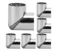 Healeved Morsetti per Connettori a 3 Vie in Acciaio Inox 25Mm Set da 6 Pezzi Raccordi Angolari per Capannoni Scaffali e Ringhiere Morsetti Terminali per Installazioni Stabili e