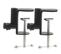 Healeved Morsetto da Scrivania in Metallo Resistente Vite Regolabile Set da 2 Pezzi Supporto Versatile per Braccio Microfono Sospeso Clip Antiscivolo Protezione in Gomma per Tavoli e