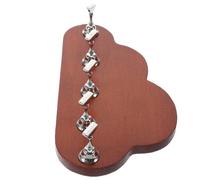 Healeved Nail Practice Stand Supporto la Pratica delle Unghie, Base in Legno Lega Marrone a Forma di Nuvola, con Supporti per Unghie Argento, per Nail Art DIY e Uso Professionale,