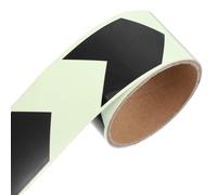 Healeved Nastro Adesivo Freccia Fosforescente Autoadesivo 5 CM X 1 M in Pet per Sicurezza e Avviso di Pericolo Nastro Riflettente Direzionale per Pavimenti in Ambienti Industriali e