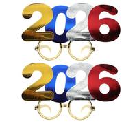 Healeved Occhiali da Festa per Calcio 2026 Numeri, Set da 2 Pezzi Luminosi per Photobooth, Accessori Divertenti per Feste di Capodanno e Festival della Birra, per Eventi a Tema