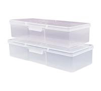 Healeved Organizer Per Strumenti Manicure 4 Pezzi Coperchio, Custodia Compatta Portatile Per Pennelli Unghie e Gioielli, Scatola Pratica Per Uso Domestico e Commerciale, Regalo Per Famiglia e Amici