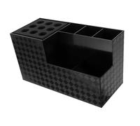 Healeved Organizer per Strumenti per Chioma in Abs Nero Grandi Scomparti Multipli, Porta Pettini e Forbici per Saloni di Parrucchieri e Barbieri