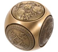 Healeved Palle di Baoding in Ottone per Esercizi Manuali Massaggio Confortevole del Palmo, Design Vintage Feng Shui, Portatili per Fitness e Decorazione Zona Living