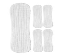 Healeved Pannolini in Cotone Traspirante per Ragazzo Ragazza 0-3 Mesi, Inserti Lavabili Riutilizzabili ad Assorbimento Rapido, Set da 5 Pezzi per Cambio Sicuro e Confortevole in Casa