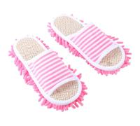 Healeved Pantofola per Pulizia Antiscivolo in Stoffa Strisce, Pantofole da Interno Smontabili e Lavabili, Calzature per Pulizia Pavimenti Casa e Ufficio
