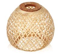 Healeved Paralume a Botta in Rattan per Lampada da Soffitto, Paralume Intrecciato per Illuminazione Morbida in Zona Living e Ufficio, Semplice da Montare