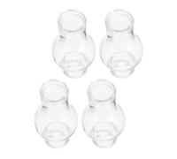 Healeved Paralume in Vetro per Lampada ad Olio Vintage, Design, Set da 4 Pezzi, Ricambio ad Alte Prestazioni per Decorazione Casa e Illuminazione D'emergenza