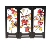 Healeved Paravento Decorativo Tradizionale Cinese, Piccolo divisorio Pieghevole per l'arredamento della casa in Stile Asiatico, Ornamenti Feng Shui, divisorio per dormitori e studi