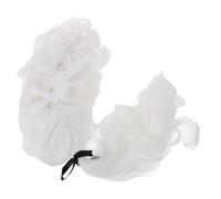 Healeved Parrucca Da Giudice Bianca Autentica Per Cosplay Feste in Costume Rievocazioni Storiche Spettacoli Teatrali e Halloween Capelli Lunghi Vestibilità Comoda Per Giochi Di Ruolo