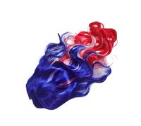 Healeved Parrucca Lunga Ricci per Donne Fascia Traspirante Posticci Sintetici Chiari per Cosplay Halloween e Feste Facile da Lavare e Gestire