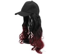 Healeved Parrucca Lunga Riccia Per Donna Parrucca e Cappello Monopezzo Copricapo Riccio Alla Moda Per Donne e Ragazze Facile Da Indossare e Adattarsi Vari Outfit