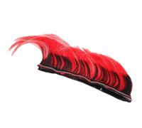 Healeved Parrucca per Casco da Veicolo a Due Ruote e Snowboard Cresta Rossa e Nera per Cosplay e Decorazioni Resistenti alle Intemperie Adatta per Guida su Strada Ciclismo