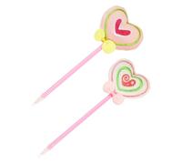 Healeved Penna a Sfera Decorativa a Forma di Cuore 2 Pezzi Penne Carine Rosa Doppio e Triplo Cuore Penne per Scrivere Inchiostro Nero per Scuola e Ufficio Regali per la Festa degli