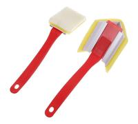 Healeved Pennelli per Bordi Triangolari 2 Pezzi Strumento per Pittura di Precisione Angoli e Bordi Pareti Setole Fini Resistenti per Interni ed Esterni Accessorio per Verniciatura