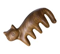 Healeved Pettine In Legno A Forma Di Gatto Massaggiatore Per La Testa In Legno Di Sandalo Pettine A Denti Larghi Per Massaggiante Antistatico Per Il Cuoio Capelluto.