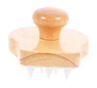 Healeved Pettine Per Capelluto Per Lavaggio Della Testa in Legno Testina in Silicone Per Stimolazione Confortevole Favorisce Circolazione Sanguigna