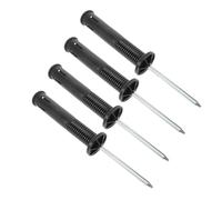 Healeved Picchetto da Terra per Calcio Base a Molla 4 Pezzi Ancoraggio Stabile per Bandiera D’Angolo Accessorio per Allenamento su Campi Irregolari Supporto Resistente per Aste di