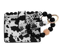 Healeved Piccolo PU con Tassel e Portachiavi con Macchie Organizer per Carte e Monete per Femminili