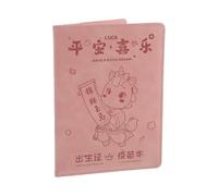 Healeved Porta Certificato di Nascita, Document Protector Birth Certificate, in PU Rosa, 2026 Anno del Cavallo, Tasche Etichettate, per Nuove Mamme e Genitori, per Ospedale