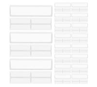 Healeved Porta Etichette Autoadesivo Trasparente 48 Pezzi Tasche per Schede Indice 75X32 CM Buste in Plastica Autoadesive per Catalogazione e Organizzazione Libri Scuole e Biblioteche