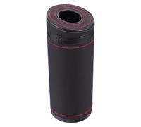 Healeved Porta Fazzoletti Rotondo per Auto, Tissue Paper Box in ABS e Pelle Sintetica Nera, 1 Pezzo, Portatile, per Mantenere l'Auto in Ordine