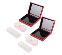 Healeved Porta Lenti Contatto Compacto da Viaggio Chiusura di Perdite Finestra Trasparente e Doppi Scomparti per Lenti e Destra per Borse e Tasche